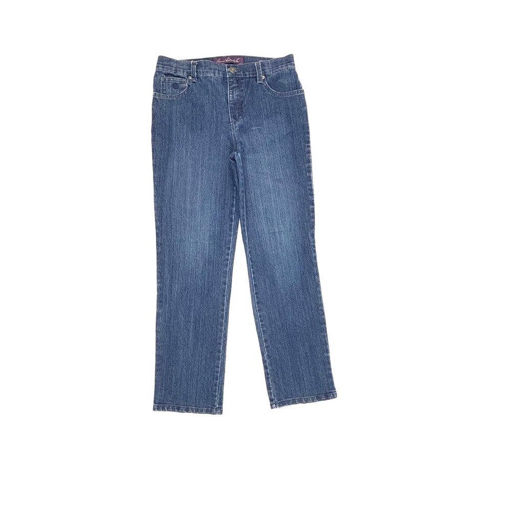 Gloria Vanderbilt Amanda Straight Leg Women's size 6P Dark Wash Blue Denim Jeans